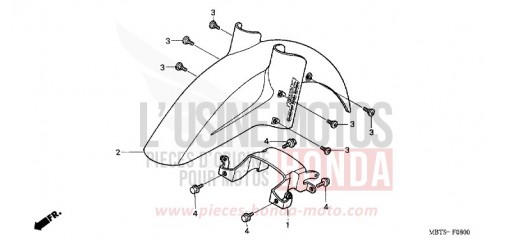 FRONT FENDER XL1000VA6 de 2006